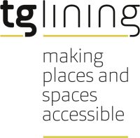 Logo TG Lining, met eronder de tekst Making places and spaces accessible.